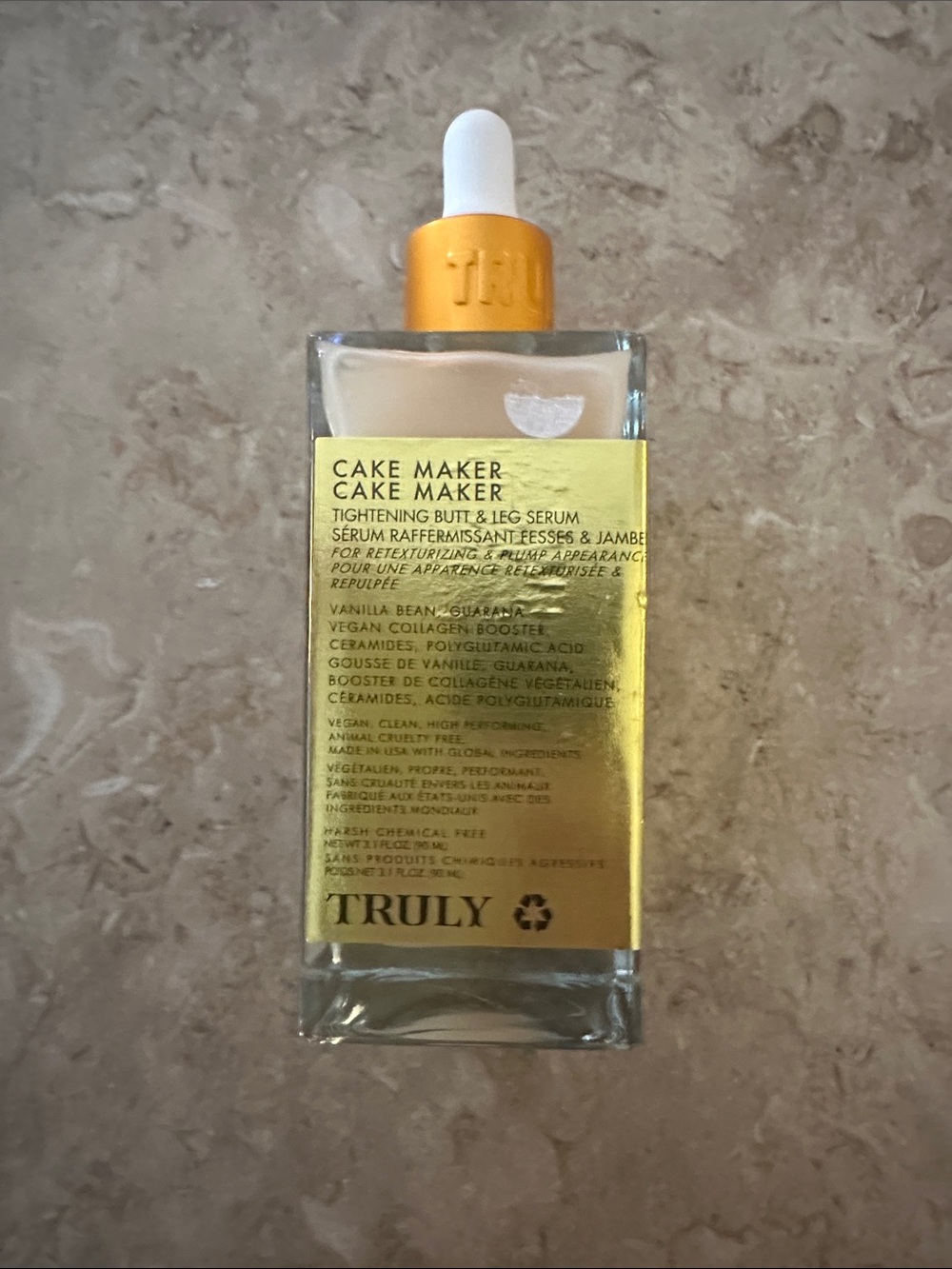 TRULY Cake Maker Tightening Butt & Leg Serum - Gold. New 3.1 oz